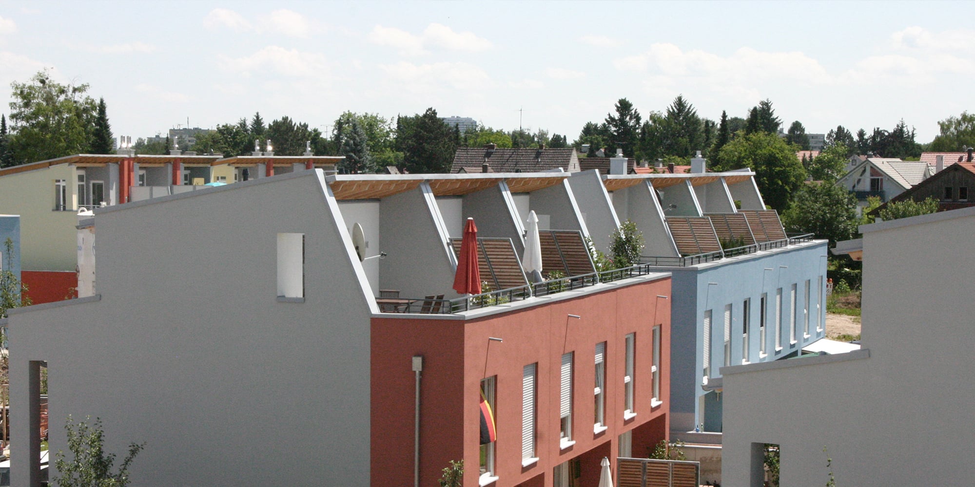 Reihenhaussiedlung Neuried Architekturbüro Hoffmann Amtsberg